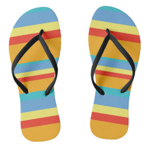 Retro Stripes Flip Flops