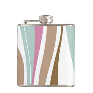 Retro Stripes Hip Flask