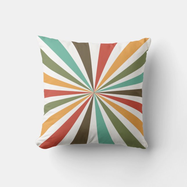 Retro Stripes In Transparent Background No 02 Throw Pillow (Front)