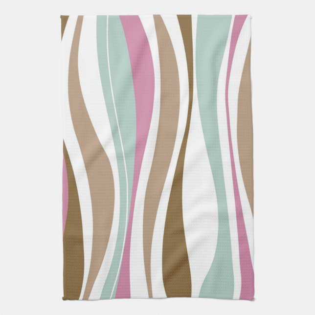 Retro Stripes Kitchen Towel (Vertical)