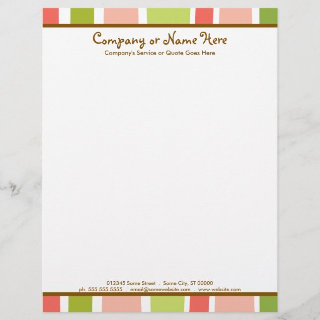 retro stripes letterhead (Front)