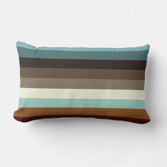 Retro Stripes Lumbar Pillow (Front)