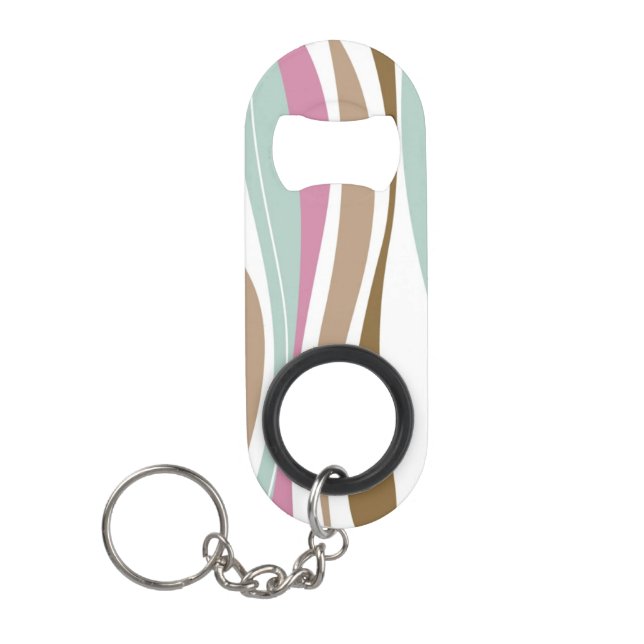 Retro Stripes Mini Bottle Opener (Front)