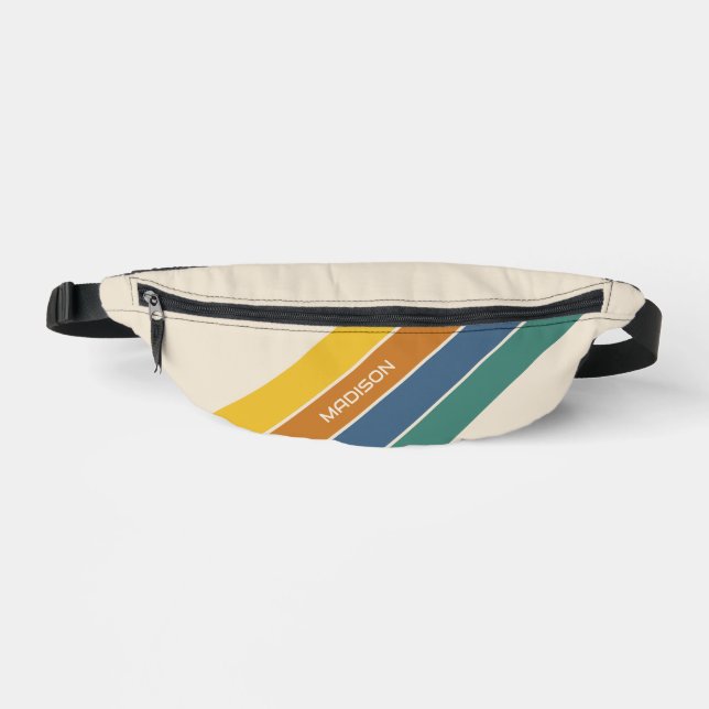 Retro Stripes Monogram Fanny Pack (Front)