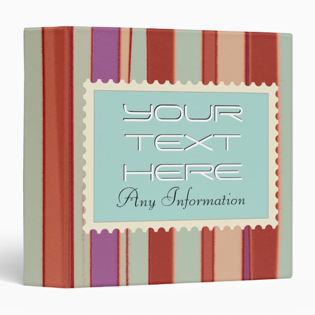 Retro stripes pattern | Abstract art binders 5 (Front/Spine)