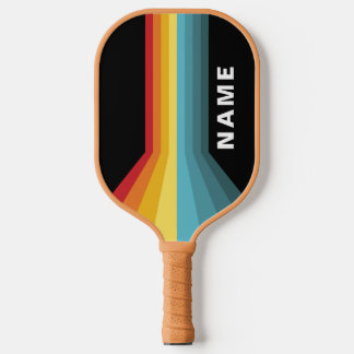 Retro Stripes Personalized  Pickleball Paddle