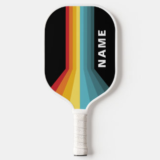 Retro Stripes Personalized  Pickleball Paddle