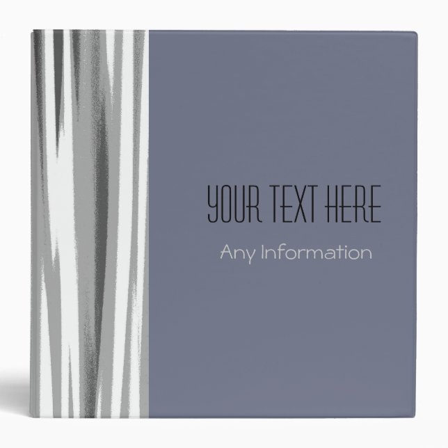 Retro Stripes. Plain Grey Background 2 Binder (Front)