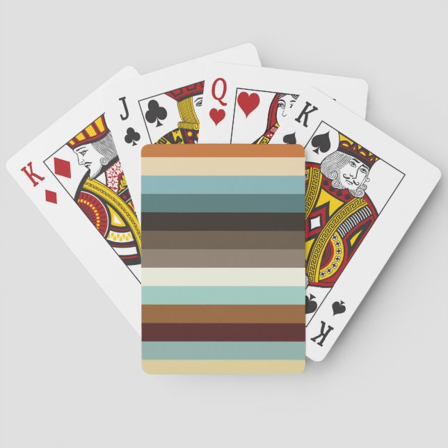 Retro Stripes Playing Cards (Back)