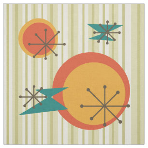 Retro Stripes & Shapes Fabric