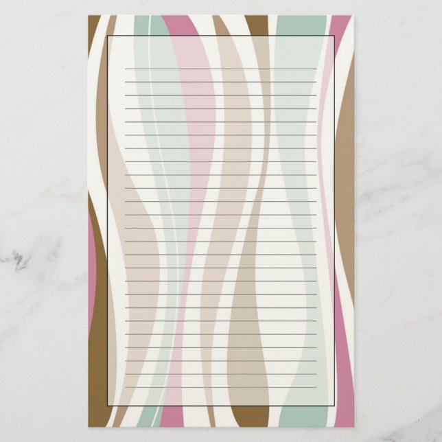 Retro Stripes Stationery (Front)