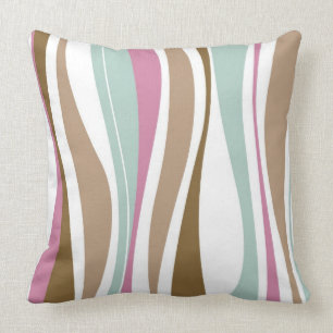 Retro Stripes Throw Pillow