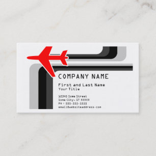retro stripes travel business card