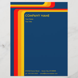 retro stripes : v.2 : letterhead