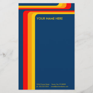 retro stripes : v.2 : stationery