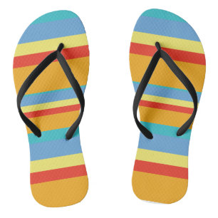 Retro Strips Flip Flops