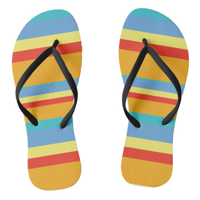 Retro Strips Flip Flops (Footbed)