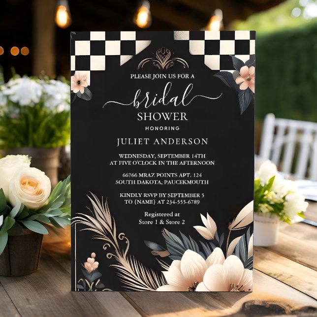 Retro Studio Creative Illustrated Bridal Shower Invitation (Creator Uploaded)