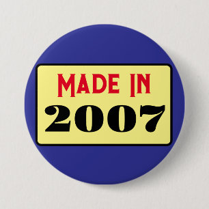 Retro style 18ème anniversaire badge 2007