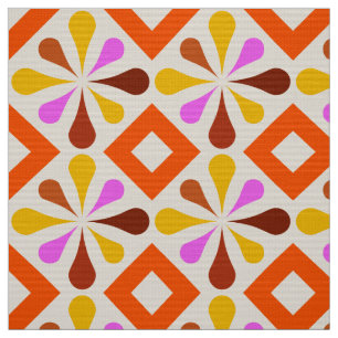 retro style 60s 70s pattern fabric