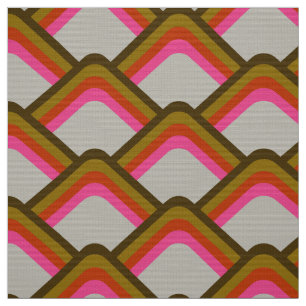 Retro style 60s 70s pattern fabric