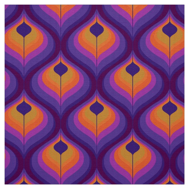 Retro style 60s 70s pattern fabric (Swatch)