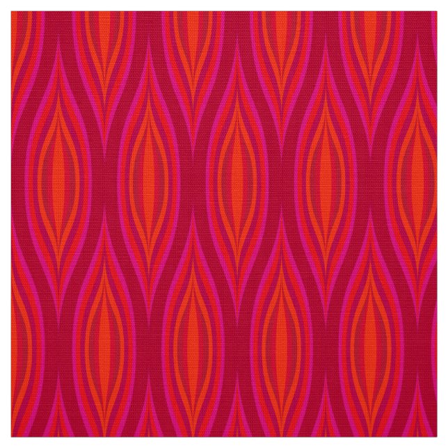 Retro style 60s 70s pattern fabric (Swatch)