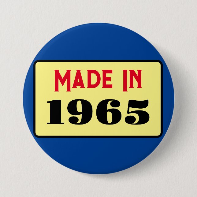 Retro style 60th birthday badge 1965 (Devant)