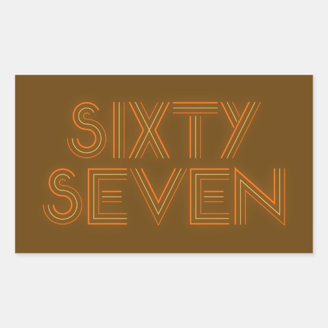 Retro Style 67 Sticker (Front)