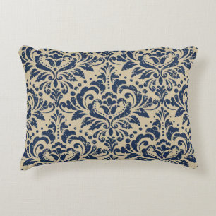 Retro Style: Abstract Floral Seamless Accent Pillow