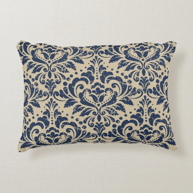 Retro Style: Abstract Floral Seamless Accent Pillow (Front)