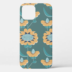 retro style abstract floral seamless pattern. flow iPhone 12 case