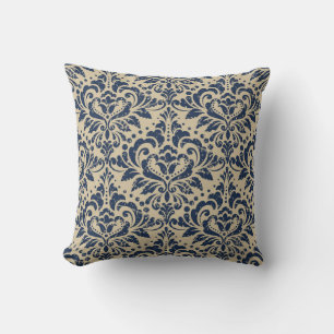 Retro Style: Abstract Floral Seamless Throw Pillow