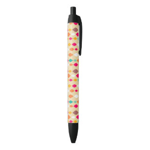 Retro style abstract pattern black ink pen