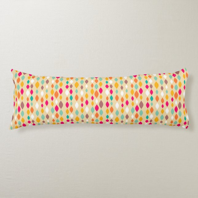 Retro style abstract pattern body pillow (Front)