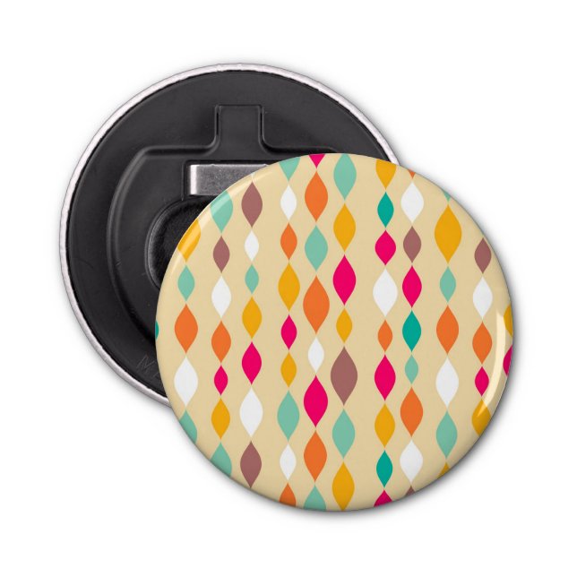 Retro style abstract pattern bottle opener (Front)