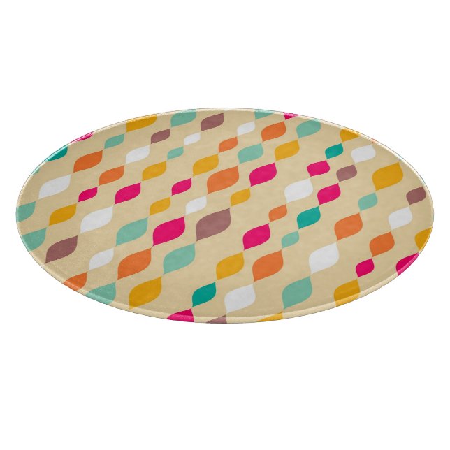 Retro style abstract pattern cutting board (Corner)