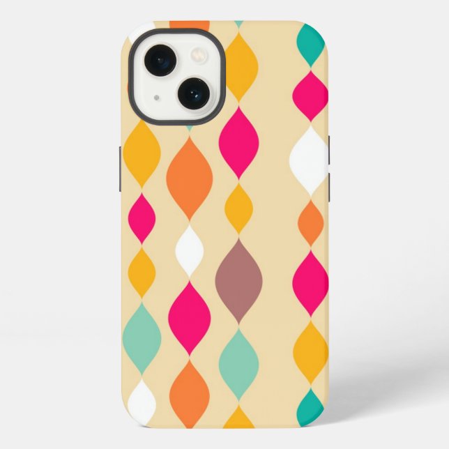 Retro style abstract pattern iPhone case (Back)