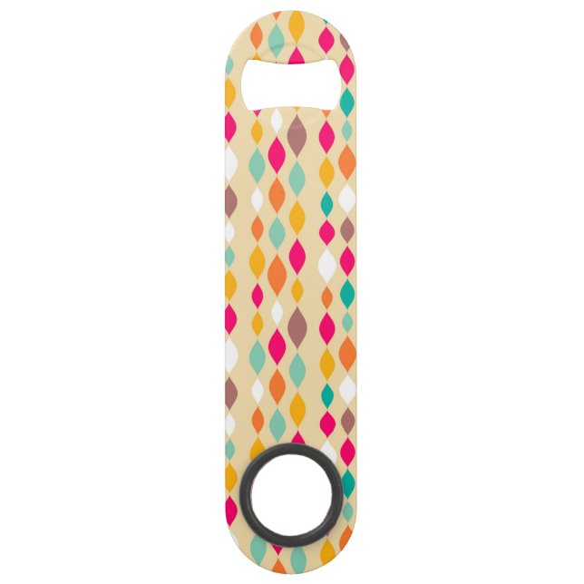 Retro style abstract pattern speed bottle opener (Front)