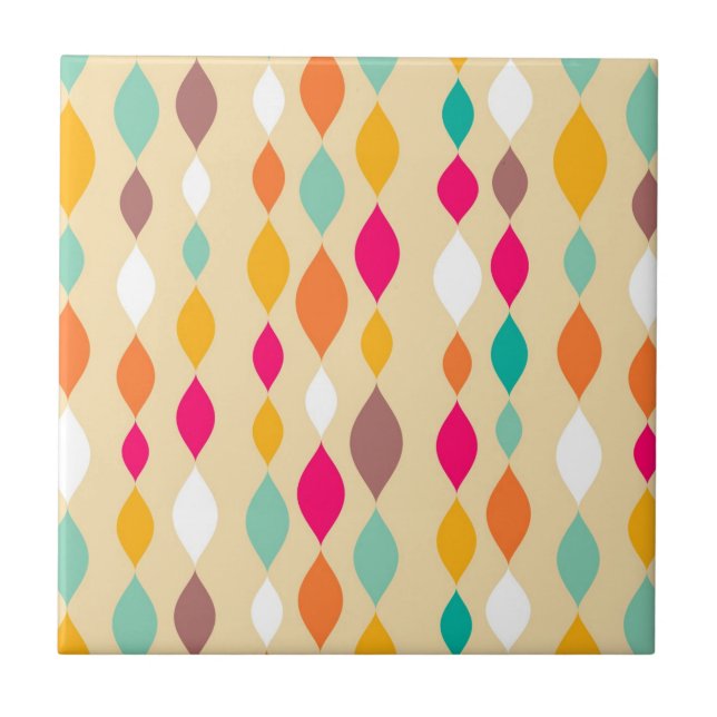 Retro style abstract pattern tile (Front)