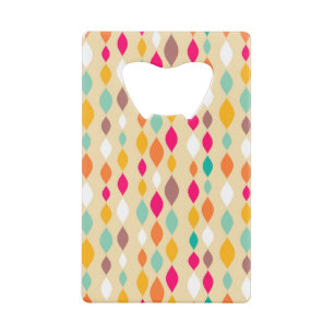 Retro style abstract pattern wallet bottle opener