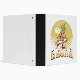 Retro style "Aloha" text design Binder