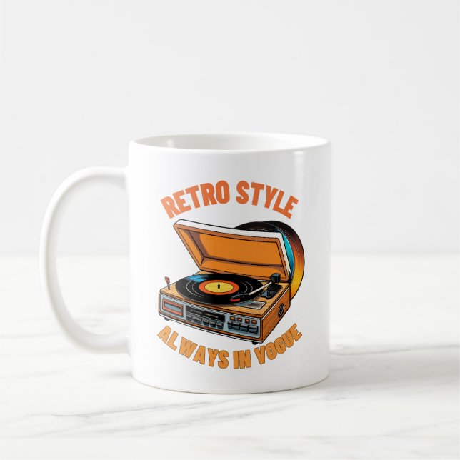 Retro Style, always in Vogue Coffee Mug (Left)