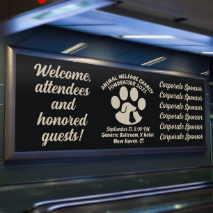 Retro-Style Animal Charity Fundraiser Banner