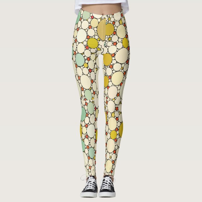 Retro Style Art Graphic Leggings (Front)