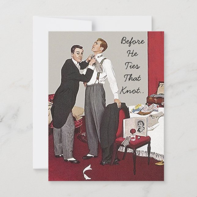 Retro Style Bachelor Party Invitation Faire-part (Devant)