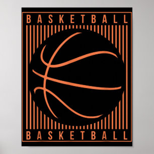 Retro Style Basketball Playing Kids Boys 10-12 12- Poster