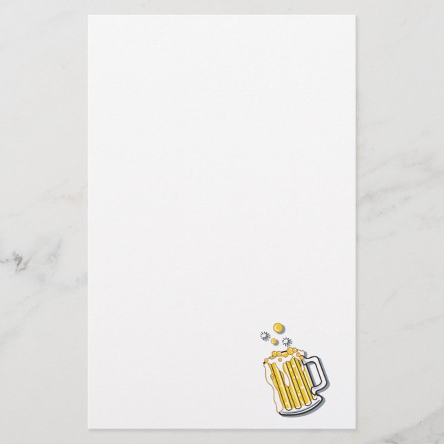 retro style beer graphic stationery (Front)