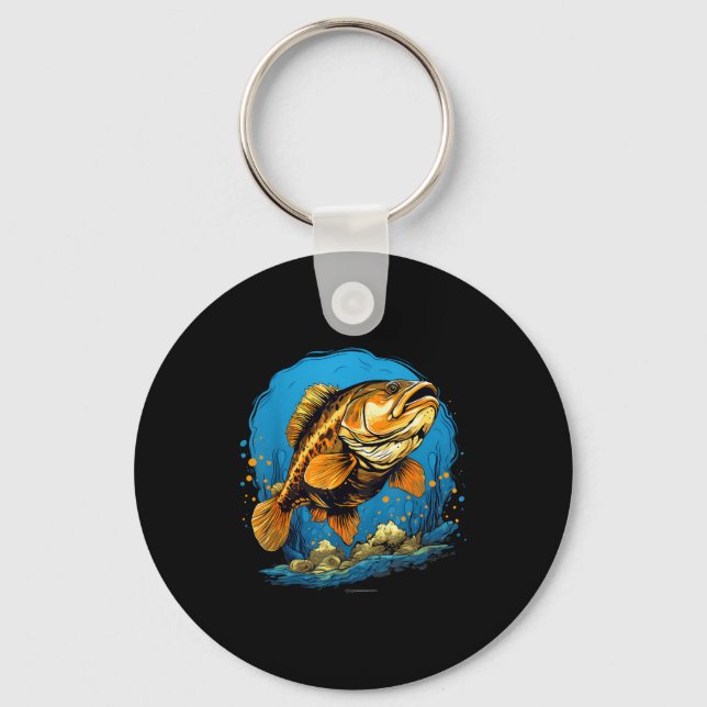 Retro Style Calico B  Keychain (Front)