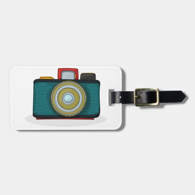 Retro Style Camera Luggage Tags (Front Horizontal)